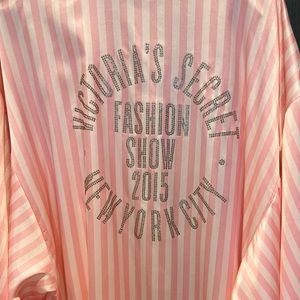 Victoria’s Secret Fashion Show 2015 Robe in their signature Pink & white stripes